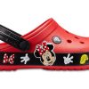 Crocs Crocband Cartoon Mickey Mouse Unisex červené černé sandály odolné proti opotřebení „Red Black“ 204936-90H