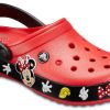 Crocs Crocband Cartoon Mickey Mouse Unisex červené černé sandály odolné proti opotřebení „Red Black“ 204936-90H