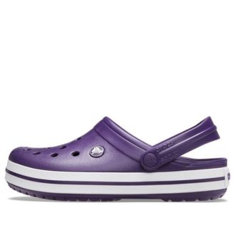 Crocs Crocband dřeváky „Purple White“ 11016-55Y