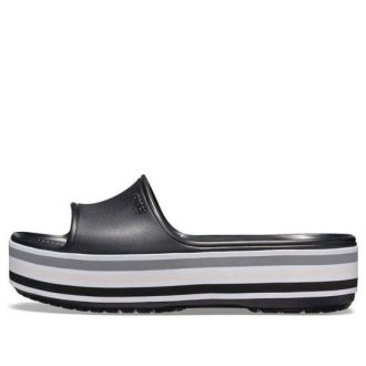 Crocs Crocband Platform Slides „Black Grey White“ 205693-001