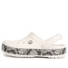 Crocs Crocband Snake Print Clogs „White Black“ 206380-13T