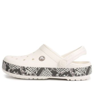 Crocs Crocband Snake Print Clogs „White Black“ 206380-13T