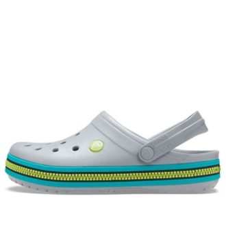 Crocs Crocband Zipper Band dřeváky „Grey Aqua“ 206594-0GV