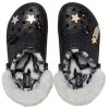 Crocs Disco Classic lemované disco třpytivé dřeváky „Black White“ 208075-0ZS