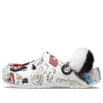 Crocs Disney x Crocs vzor Unisex bílé sandály 207401-100
