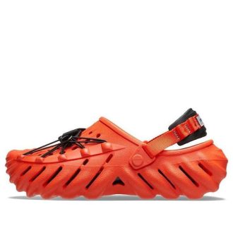 Crocs Echo reflexní dřeváky „Orange Black“ 210004-84J