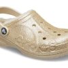 Crocs (GS) Baya lemované třpytivé dřeváky „Gold“ 207656-11S