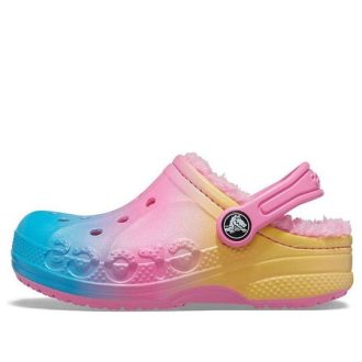 Crocs (GS) Baya potištěné lemované dřeváky „Pink Lemonade Multi“ 205888-6SO
