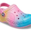 Crocs (GS) Baya potištěné lemované dřeváky „Pink Lemonade Multi“ 205888-6SO