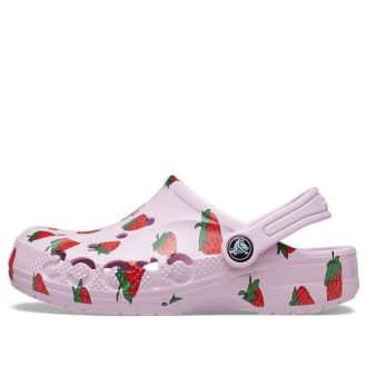 Crocs (GS) Baya sezónní potištěné dřeváky „Pink Red“ 207657-6GD