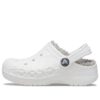 Crocs (GS) Classic Clog Stay Warm Lehké bílé šedé sandály „White Light Grey“ 205977-11H