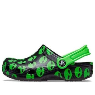 Crocs (GS) Classic Easy Icon Clogs „Black Green“ 207599-001