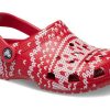 Crocs (GS) Classic sváteční svetrové dřeváky „Red White“ 209221-90H