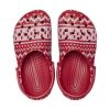 Crocs (GS) Classic sváteční svetrové dřeváky „Red White“ 209221-90H