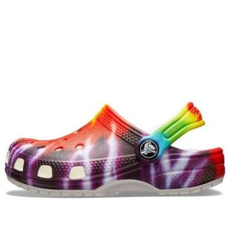 Crocs (GS) Classic Tie Dye Graphic Clogs „Purple Red“ 205451-90H