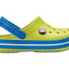 Crocs (GS) Crocband dřeváky s kulatou špičkou „Yellow Blue“ 204537-73E