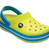 Crocs (GS) Crocband dřeváky s kulatou špičkou „Yellow Blue“ 204537-73E