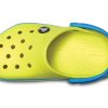 Crocs (GS) Crocband dřeváky s kulatou špičkou „Yellow Blue“ 204537-73E