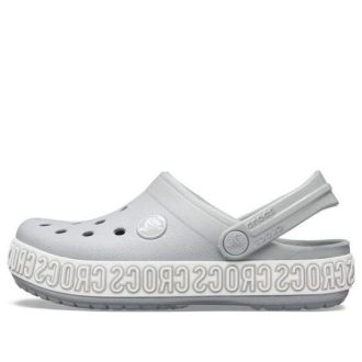Crocs (GS) Crocband Logo Mania Clogs „Grey Silver“ 205992-00J