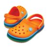 Crocs (GS) Crocband Rainbow Band dřeváky „Orange Blue“ 205205-80O