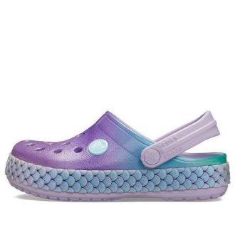 Crocs (GS) Crocband Rainbow Glitter Band dřeváky „Purple Blue“ 206344-530