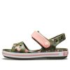 Crocs (GS) Crocband sezónní grafické sandály „Green Pink“ 205765-737