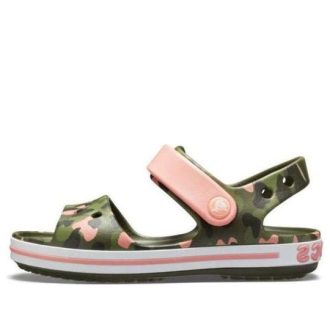 Crocs (GS) Crocband sezónní grafické sandály „Green Pink“ 205765-737
