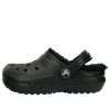 Crocs (GS) Dětské klasické lemované dřeváky „Black“ 207010-060