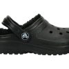 Crocs (GS) Dětské klasické lemované dřeváky „Black“ 207010-060