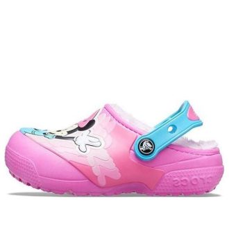 Crocs (GS) Fun Lab Disney Minnie lemované dřeváky „Pink Blue“ 206554-6QQ