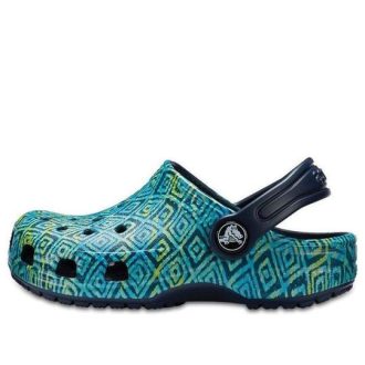 Crocs (GS) Klasické grafické dřeváky „Blue Green“ 204816-410