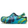 Crocs (GS) Klasické lemované mramorované dřeváky „Blue Tie Dye“ 207238-4HQ