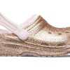 Crocs (GS) Klasické lemované třpytivé dřeváky „Gold Pink“ 207462-2UB
