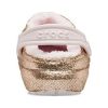 Crocs (GS) Klasické lemované třpytivé dřeváky „Gold Pink“ 207462-2UB