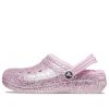 Crocs (GS) Klasické lemované třpytivé dřeváky „Pink“ 207463-6S0