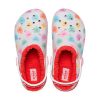 Crocs (GS) Klasické lemované vyvýšené dřeváky „Red White“ 207738-119