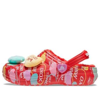 Crocs (GS) Klasické lemované vyvýšené Sweethearts dřeváky „Red multi“ 207814-610