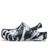 Crocs (GS) klasické mramorové dřeváky „Black White“ 207002-103