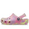 Crocs (GS) Klasické mramorové dřeváky „Pink Yellow“ 207002-6SO