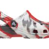 Crocs (GS) klasické mramorové dřeváky „White Red Grey“ 207002-884
