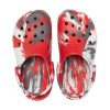 Crocs (GS) klasické mramorové dřeváky „White Red Grey“ 207002-884