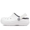 Crocs (GS) Klasické podšité dřeváky „White Grey“ 207009-10M