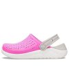 Crocs (GS) LiteRide dřeváky „Pink White Grey“ 205964-6QR