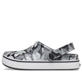 Crocs (GS) Off Court tištěné dřeváky „Grey Black White“ 209150-066