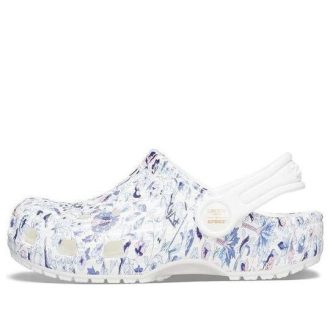 Crocs (GS) x Liberty London Classic Clogs „White Blue“ 206514-100