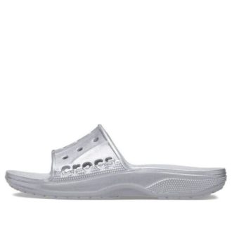Crocs II Metallic Slides „Silver“ 209210-1FT