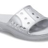 Crocs II Metallic Slides „Silver“ 209210-1FT