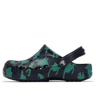 Crocs Kids Crocs Classic dřevák Sportovní sandály „Green Black“ 207017-4HQ