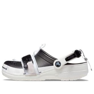 Crocs klasické dřeváky s přezkou na zip „Black White“ 208127-066