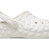 Crocs klasické lemované geometrické dřeváky „Bílé“ 210069-100
